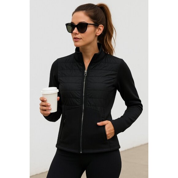 Alano by Avalanche Black Quilted Zip Jacket–Size Sm–Soft Stretch Fit Outdoor - Picture 1 of 11